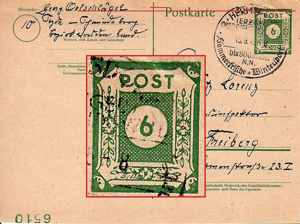 P 8 mit Bogenzählnummer 6510 P 8 mit Bogenzählnummer 6510